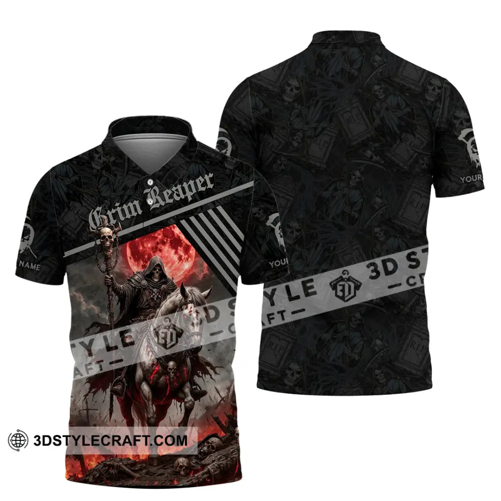 Unisex Shirt - Custom Grim Reaper Shirt Polo Shirt / S T-shirt