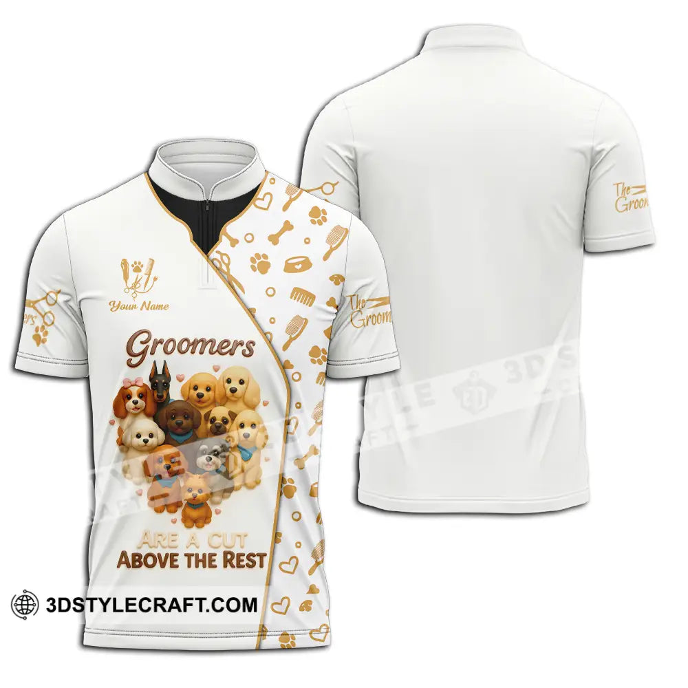 Unisex Shirt Custom Groomers Are A Cut Above The Rest Shirt Zipper Polo Shirt / S T shirt