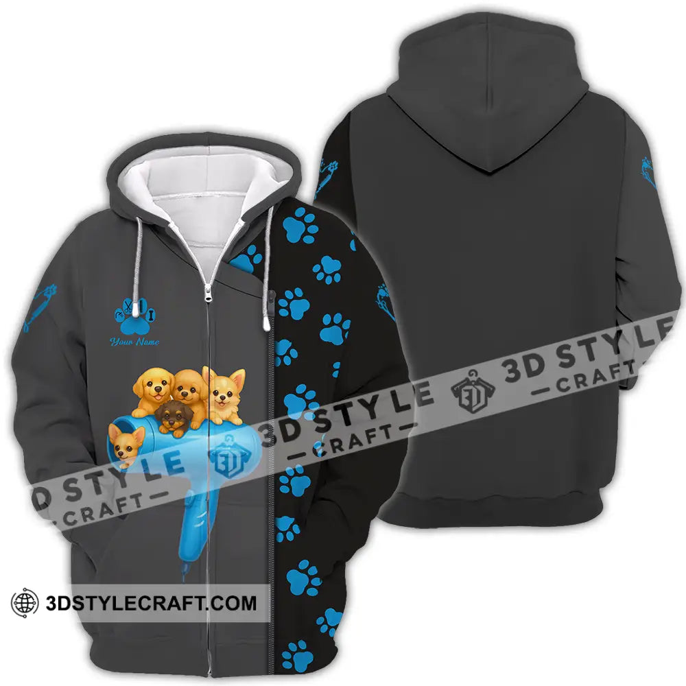 Unisex Shirt Custom Groomers Shirt Zipper Hoodie / S T shirt