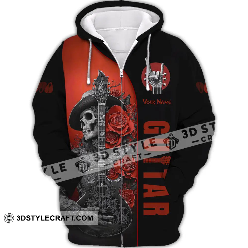 Unisex Shirt Custom Guitar Player Shirt Zipper Hoodie / S T shirt