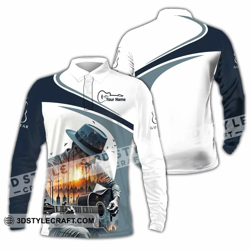 Unisex Shirt - Custom Guitarist Shirt - Long Sleeve Polo / S - T-shirt