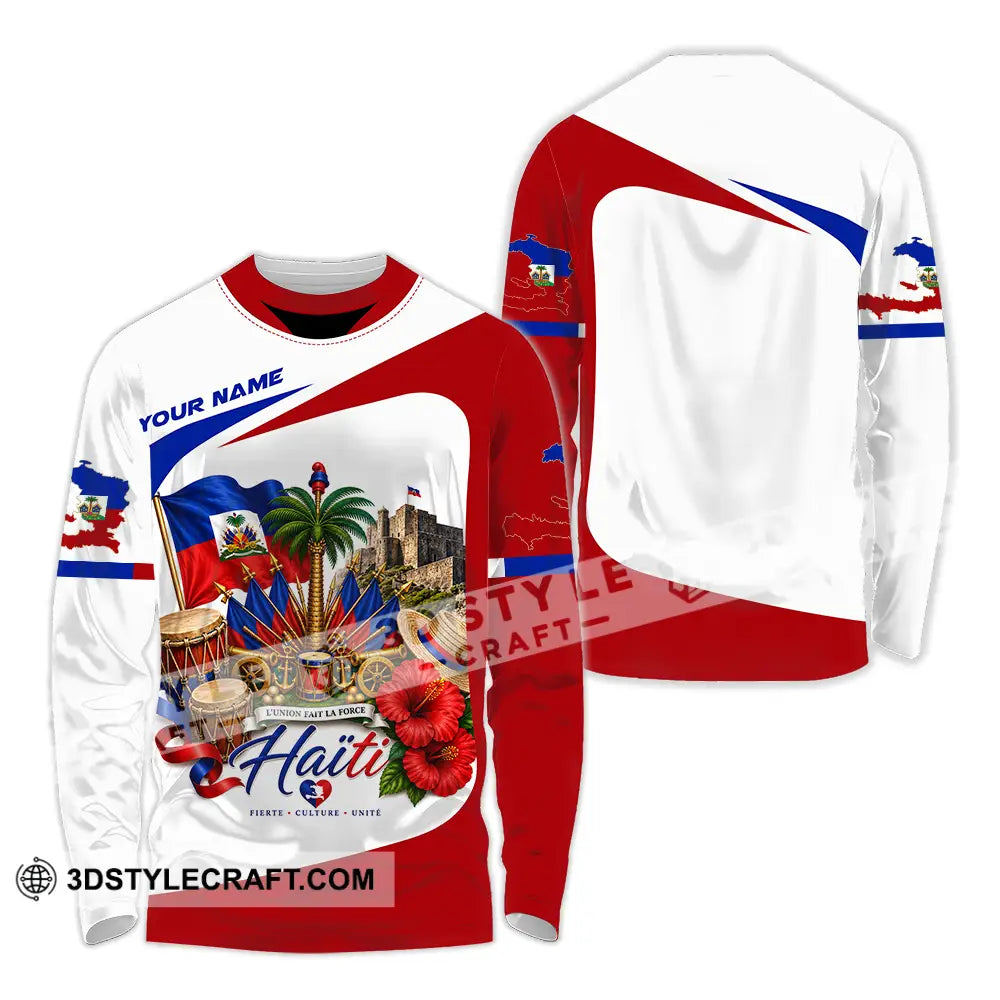 Unisex Shirt - Custom Haiti Shirt - Long Sleeve Shirt / S - T-shirt