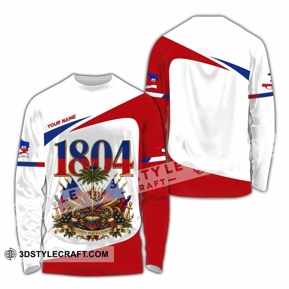 Unisex Shirt - Custom Haiti Shirt - Long Sleeve Shirt / S - T-shirt