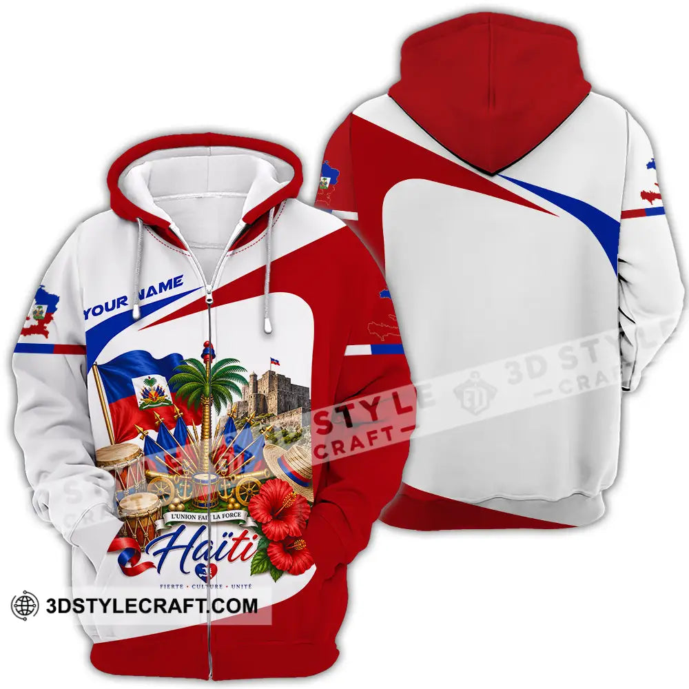 Unisex Shirt - Custom Haiti Shirt - Zipper Hoodie / S - T-shirt