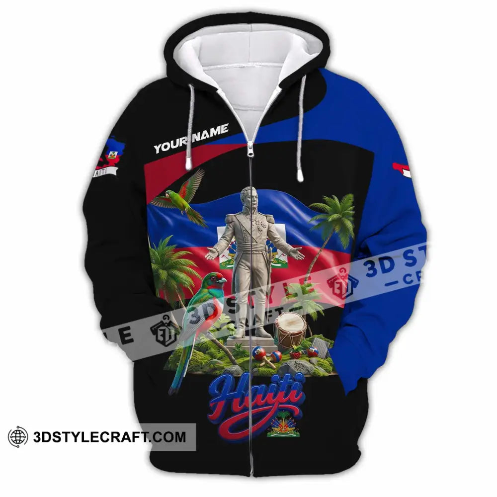 Unisex Shirt - Custom Haiti Shirt - Zipper Hoodie / S - T-shirt