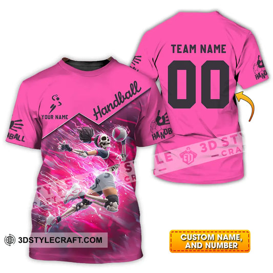 Unisex Shirt - Custom Handball Pink Shirt T-shirt