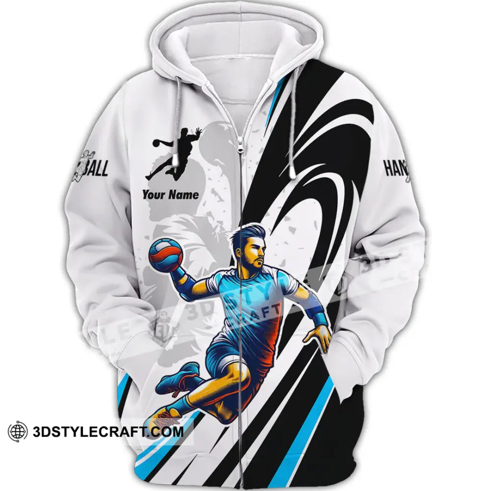 Unisex Shirt Custom Handball Shirt Zipper Hoodie / S T shirt