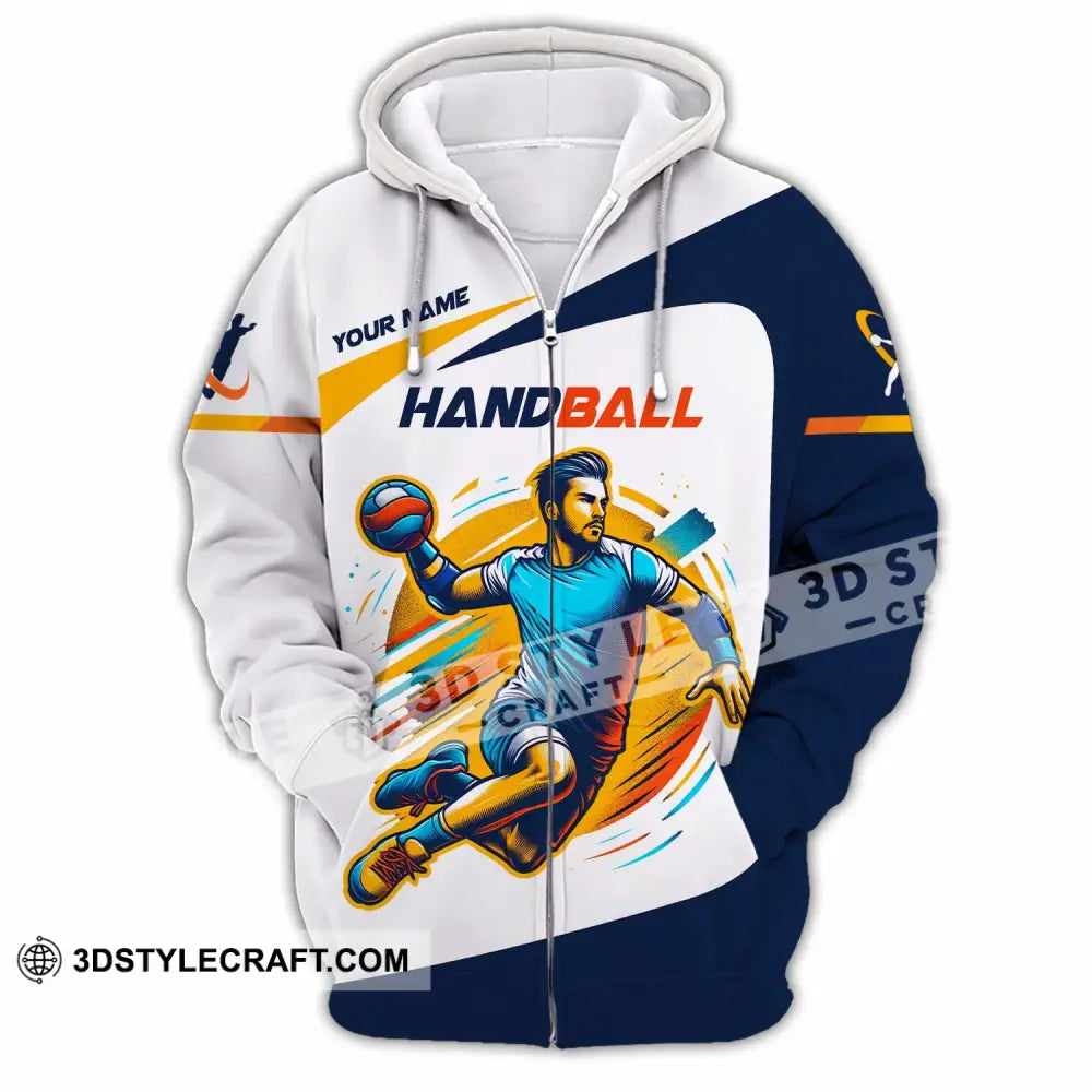 Unisex Shirt - Custom Handball Shirt Zipper Hoodie / S T-shirt