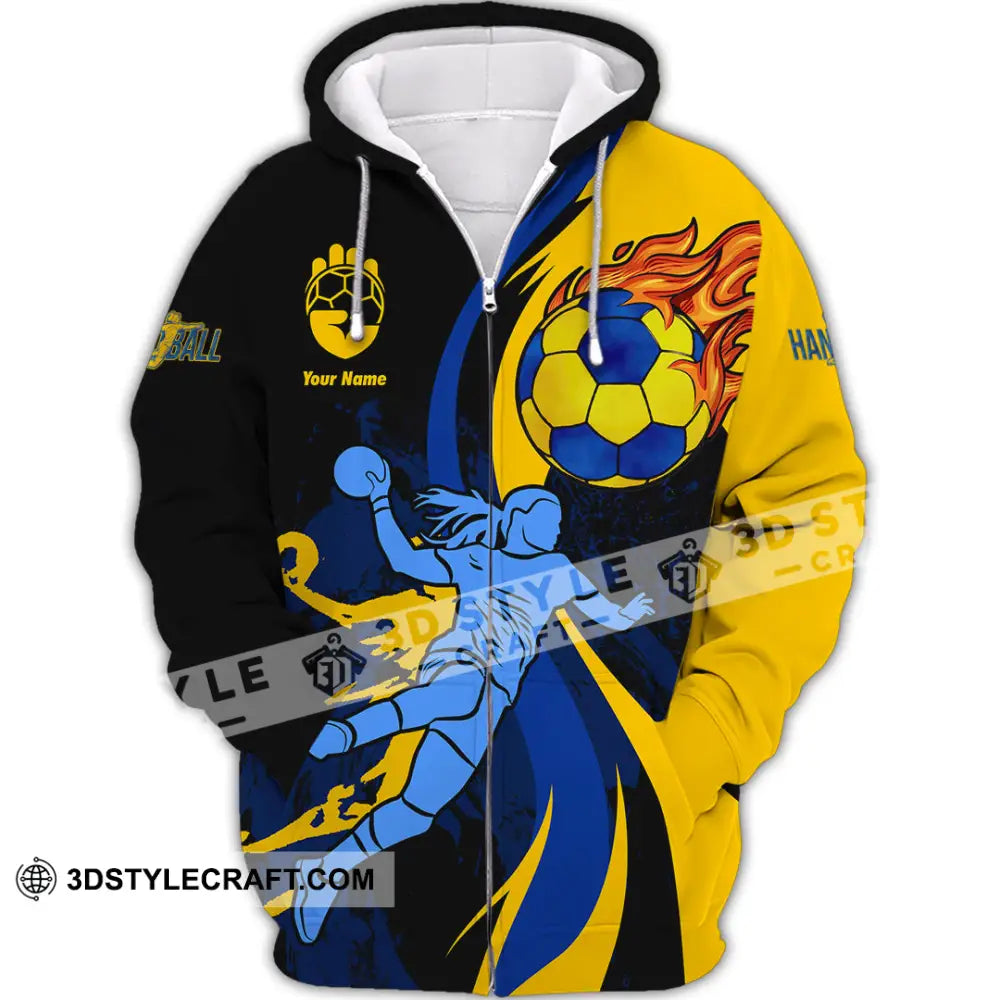 Unisex Shirt Custom Handball Shirt Zipper Hoodie / S T shirt