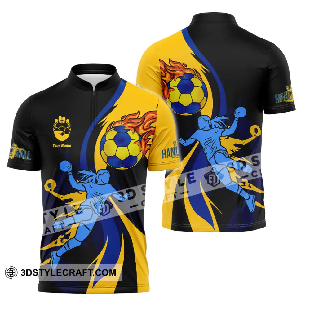 Unisex Shirt Custom Handball Shirt Zipper Polo Shirt / S T shirt