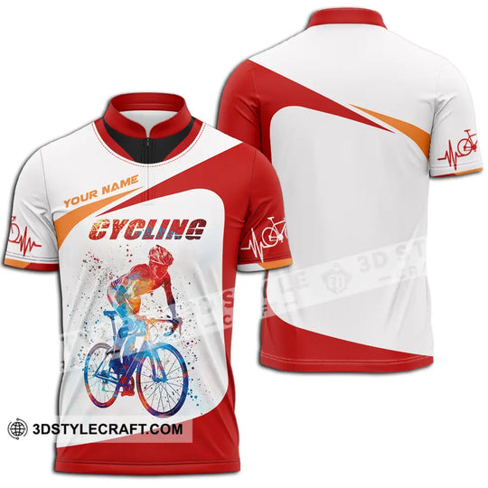 Unisex Shirt - Custom Heartbeat Cycling Lover Shirt style option 2