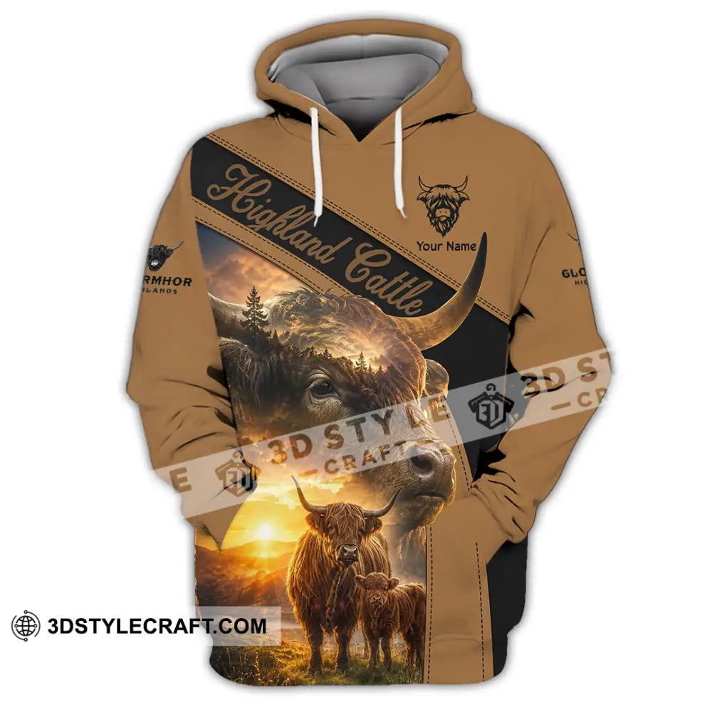 Unisex Shirt - Custom Highland Cattle Shirt - Hoodie / S - T-shirt