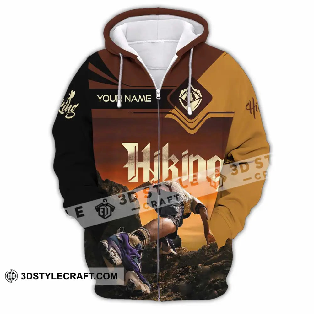 Unisex Shirt Custom Hiking Lover Shirt Zipper Hoodie / S T shirt