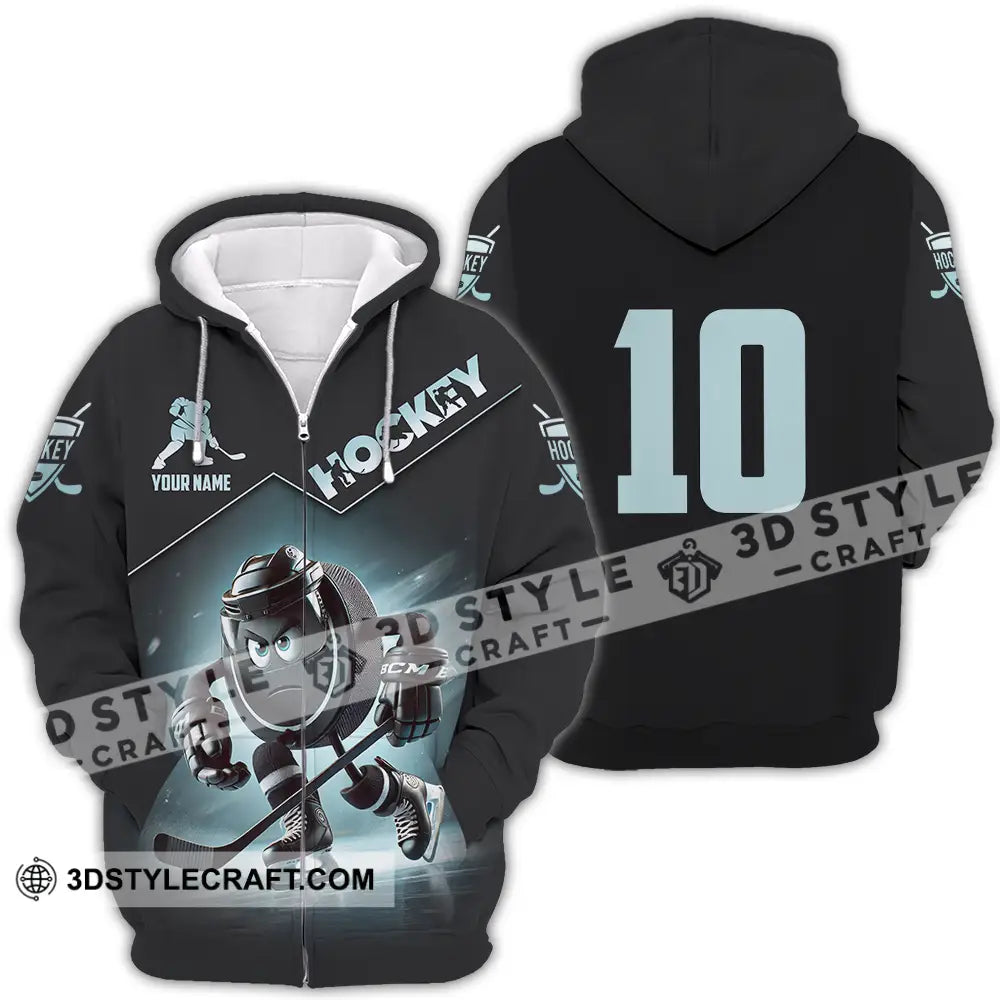 Unisex Shirt - Custom Hockey Shirt Zipper Hoodie / S T-shirt