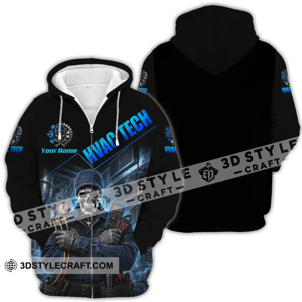 Unisex Shirt - Custom HVAC Tech Shirt - Zipper Hoodie / S - T-shirt