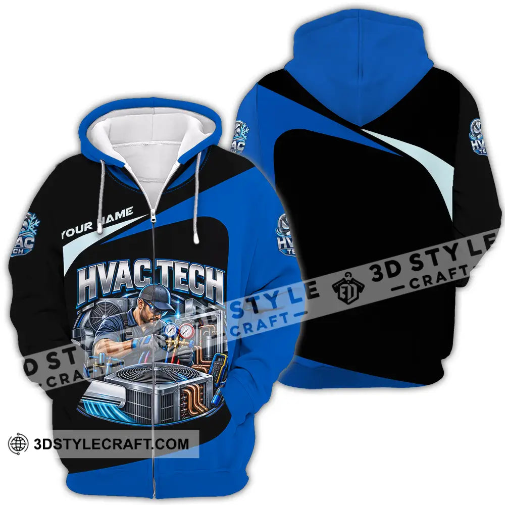 Unisex Shirt - Custom HVAC Tech Shirt - Zipper Hoodie / S - T-shirt