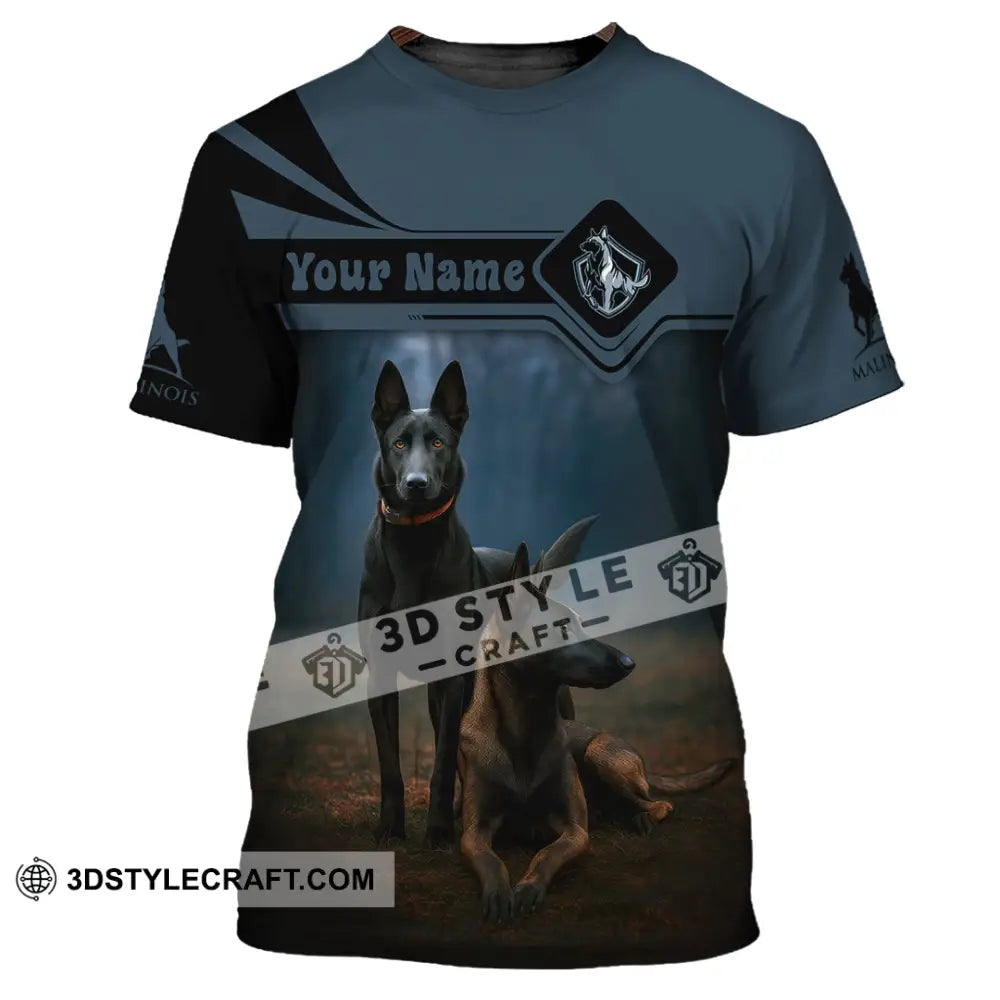 Unisex Shirt - Custom I Love My Belgian Malinois Pet Lover Shirt T-Shirt / S T-shirt