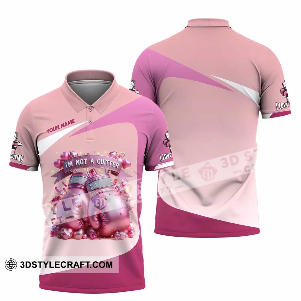 Unisex Shirt - Custom I’m Not A Quitter I Love Boxing Shirt Polo Shirt / S T-shirt
