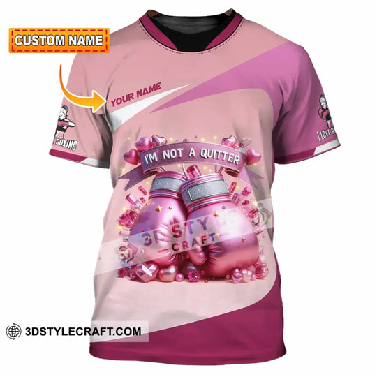 Unisex Shirt - Custom I'm Not A Quitter I Love Boxing Shirt style option 1