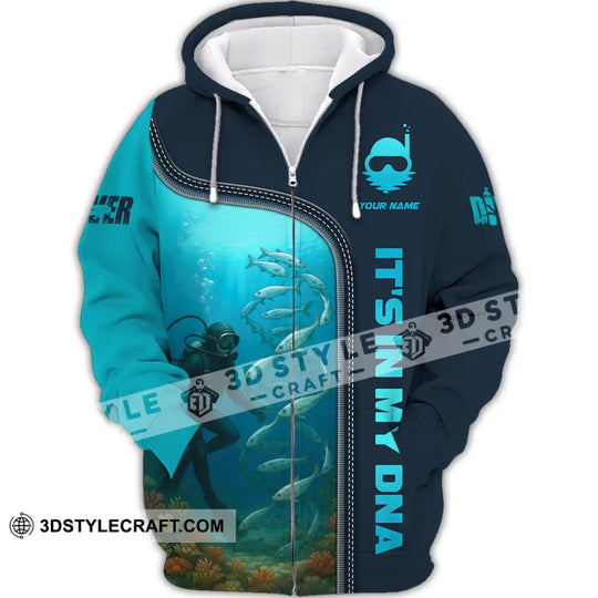 Unisex Shirt - Custom It Is In My DNA Shirt For Diver style option 3