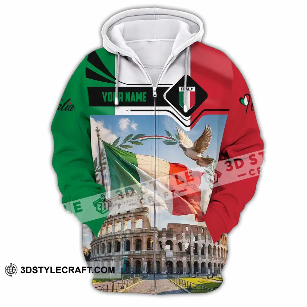Unisex Shirt - Custom Italy 3D Shirt - Zipper Hoodie / S - T-shirt