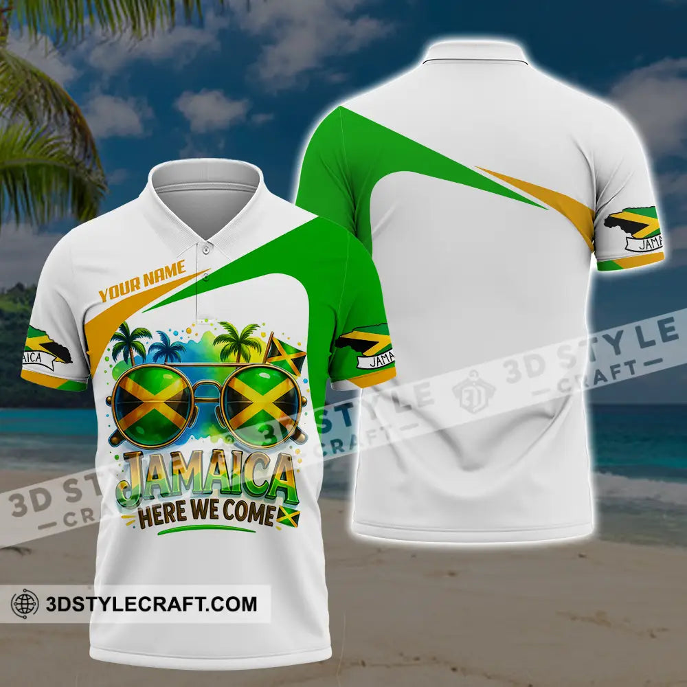 Unisex Shirt - Custom Jamaica Here We Come Shirt Polo Shirt / S T-shirt