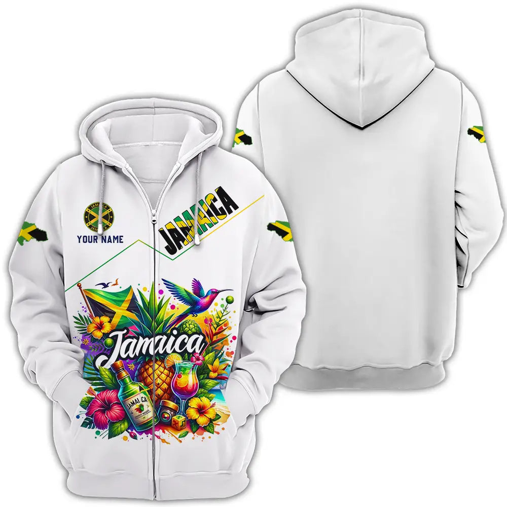 Unisex Shirt - Custom Jamaica Shirt Zipper Hoodie / S T-shirt