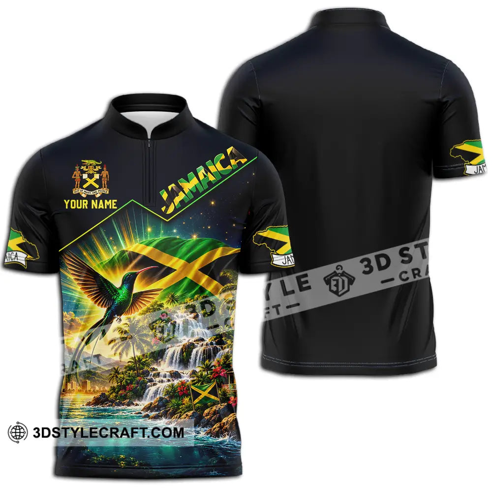 Unisex Shirt - Custom Jamaica Shirt - Zipper Polo Shirt / S - T-shirt