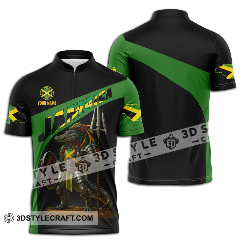 Unisex Shirt - Custom Jamaica Shirt Zipper Polo Shirt / S T-shirt
