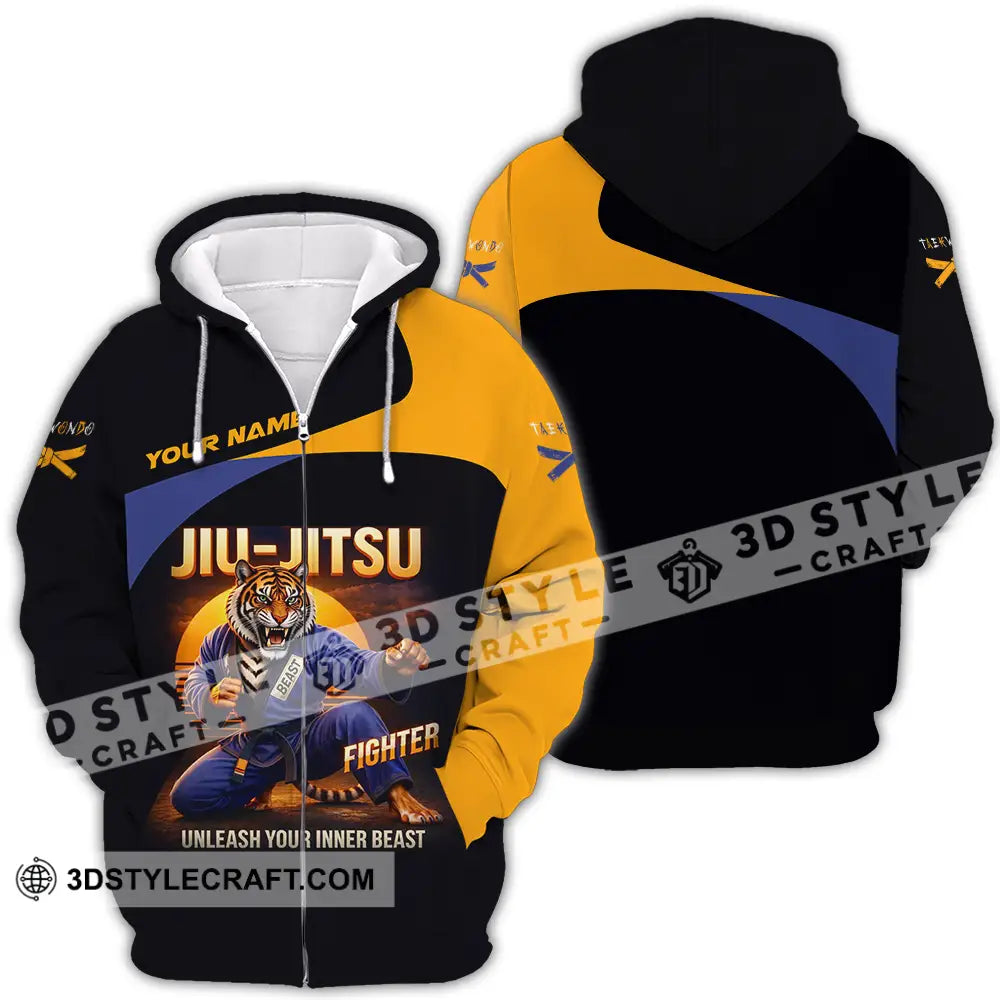 Unisex Shirt - Custom Jiu Jitsu 3D Shirt Zipper Hoodie / S T-shirt