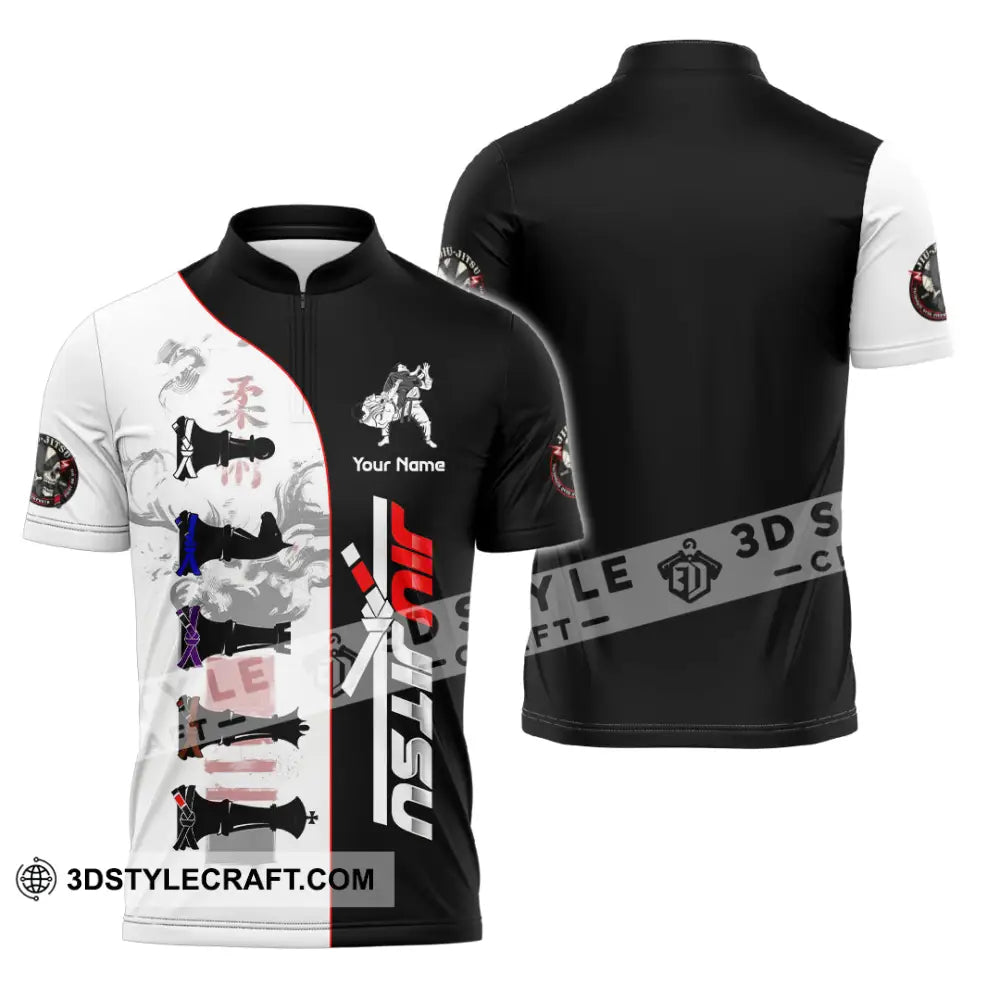 Unisex Shirt - Custom Jiu Jitsu 3D Shirt Zipper Polo Shirt / S T-shirt
