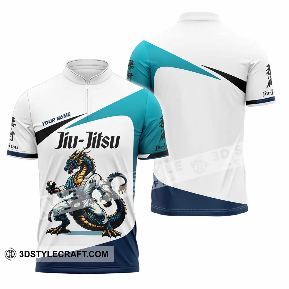 Unisex Shirt - Custom Jiu Jitsu 3D Shirt Zipper Polo Shirt / S T-shirt