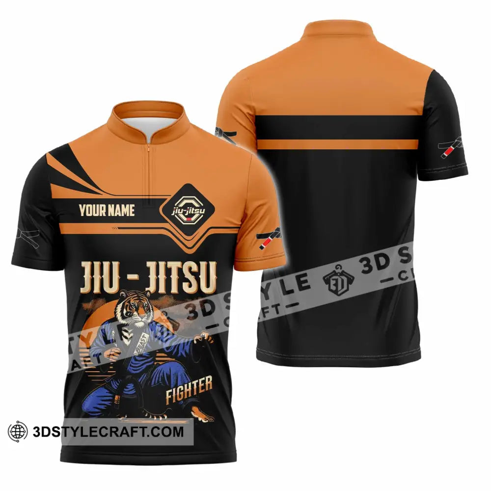Unisex Shirt - Custom Jiu Jitsu Lover Sport Shirt Zipper Polo Shirt / S T-shirt