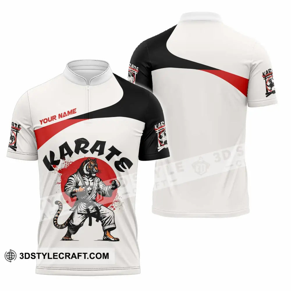 Unisex Shirt - Custom Karate Shirt Zipper Polo Shirt / S T-shirt