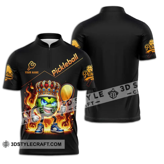 Unisex Shirt - Custom King Of Pickleball, Fire Pickleball Shirt style option 4