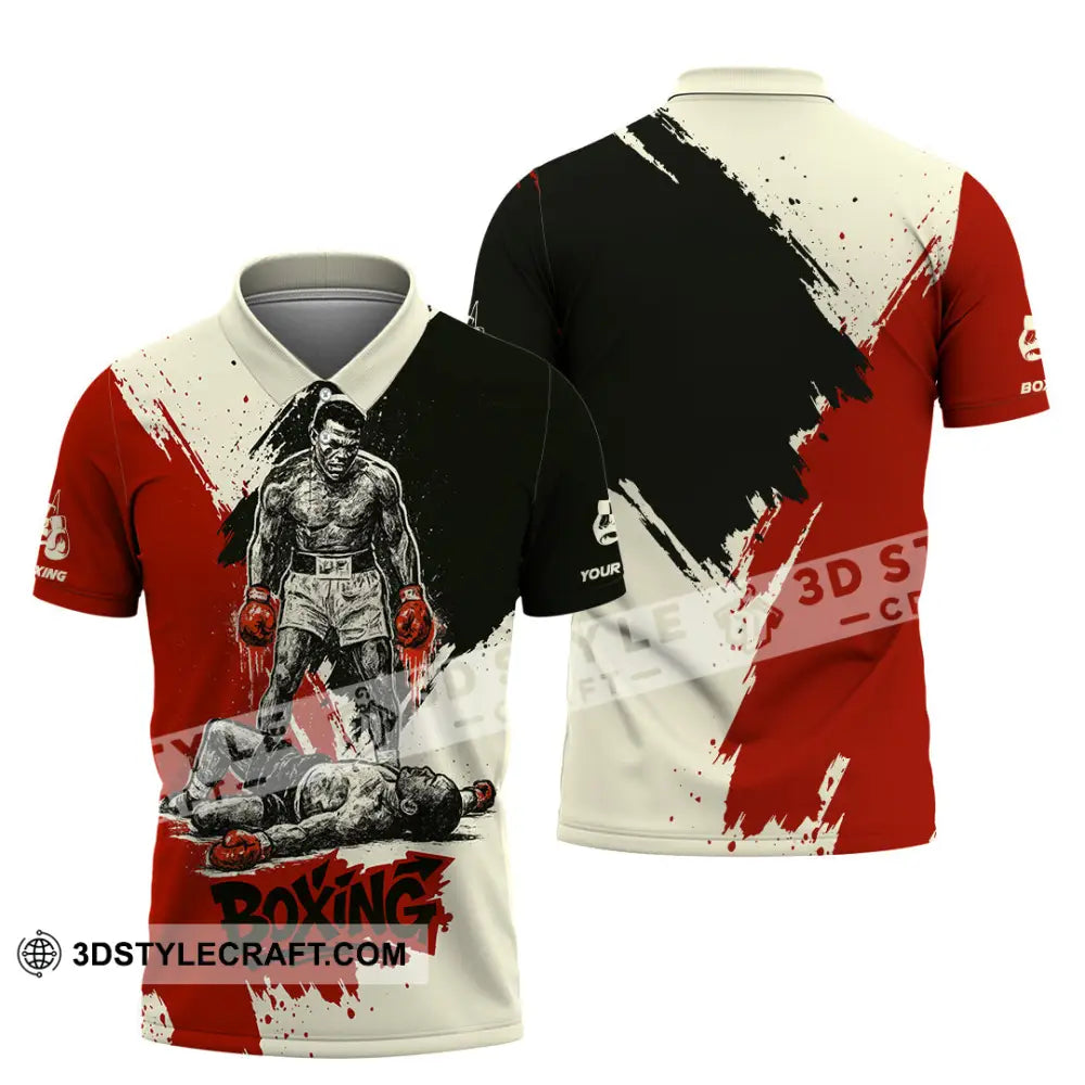 Unisex Shirt - Custom Knock Out Boxing Sport Shirt Polo Shirt / S T-shirt