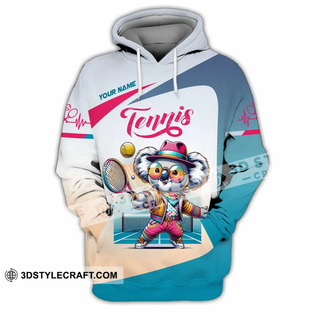Unisex Shirt Custom Koala Tennis Sport Shirt Hoodie / S T shirt