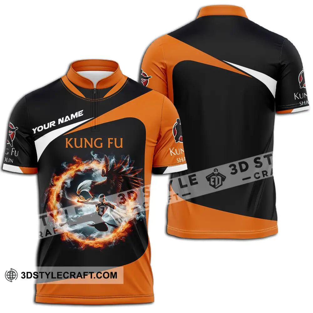 Unisex Shirt Custom Kung Fu Shirt Zipper Polo Shirt / S T shirt