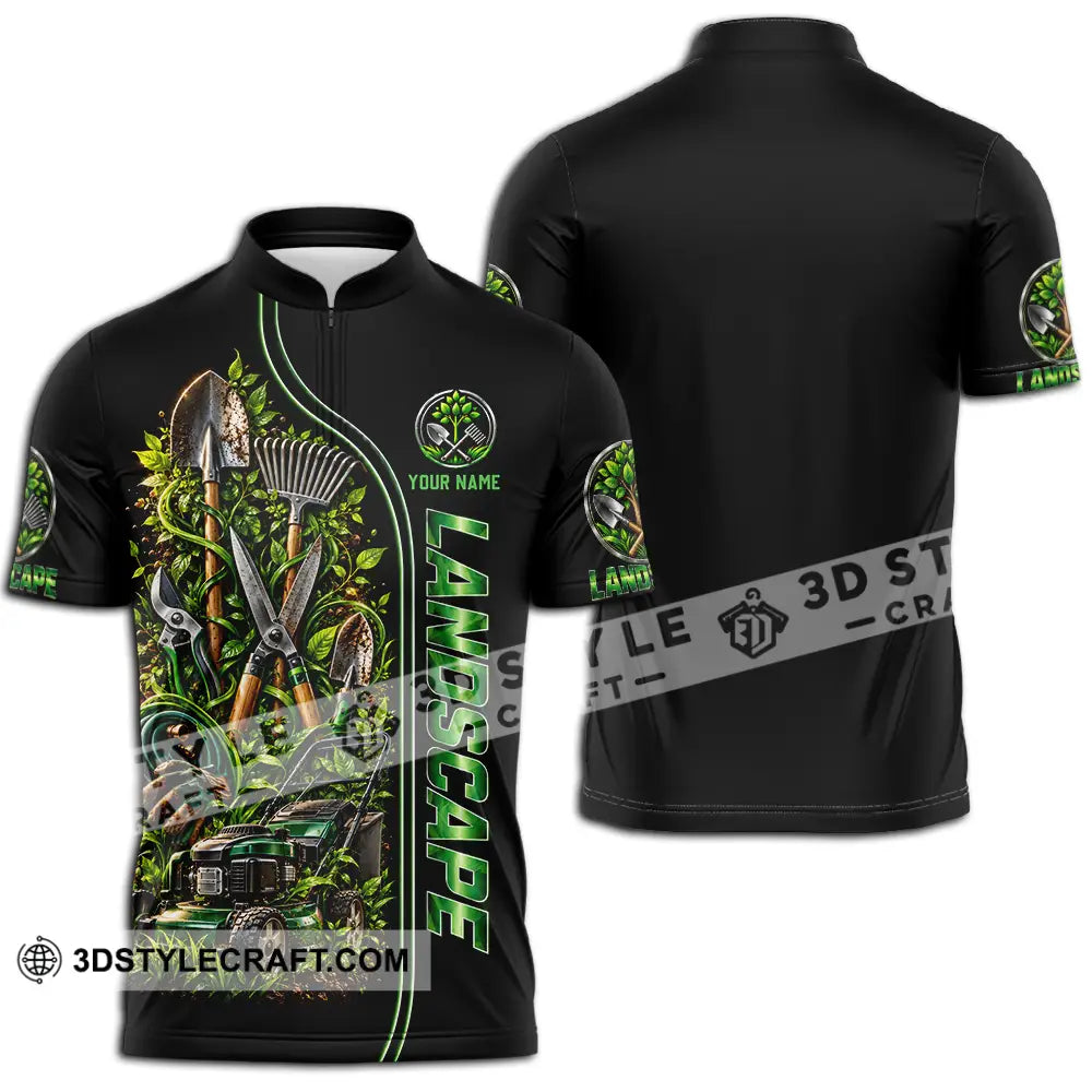 Unisex Shirt - Custom Landscape Shirt - Zipper Polo Shirt / S - T-shirt