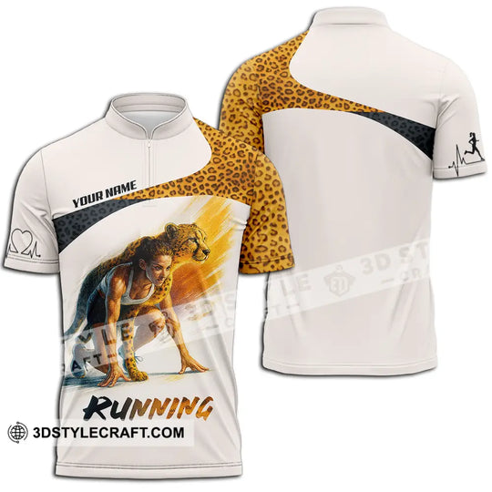 Unisex Shirt - Custom Leopard Running Shirt style option 2