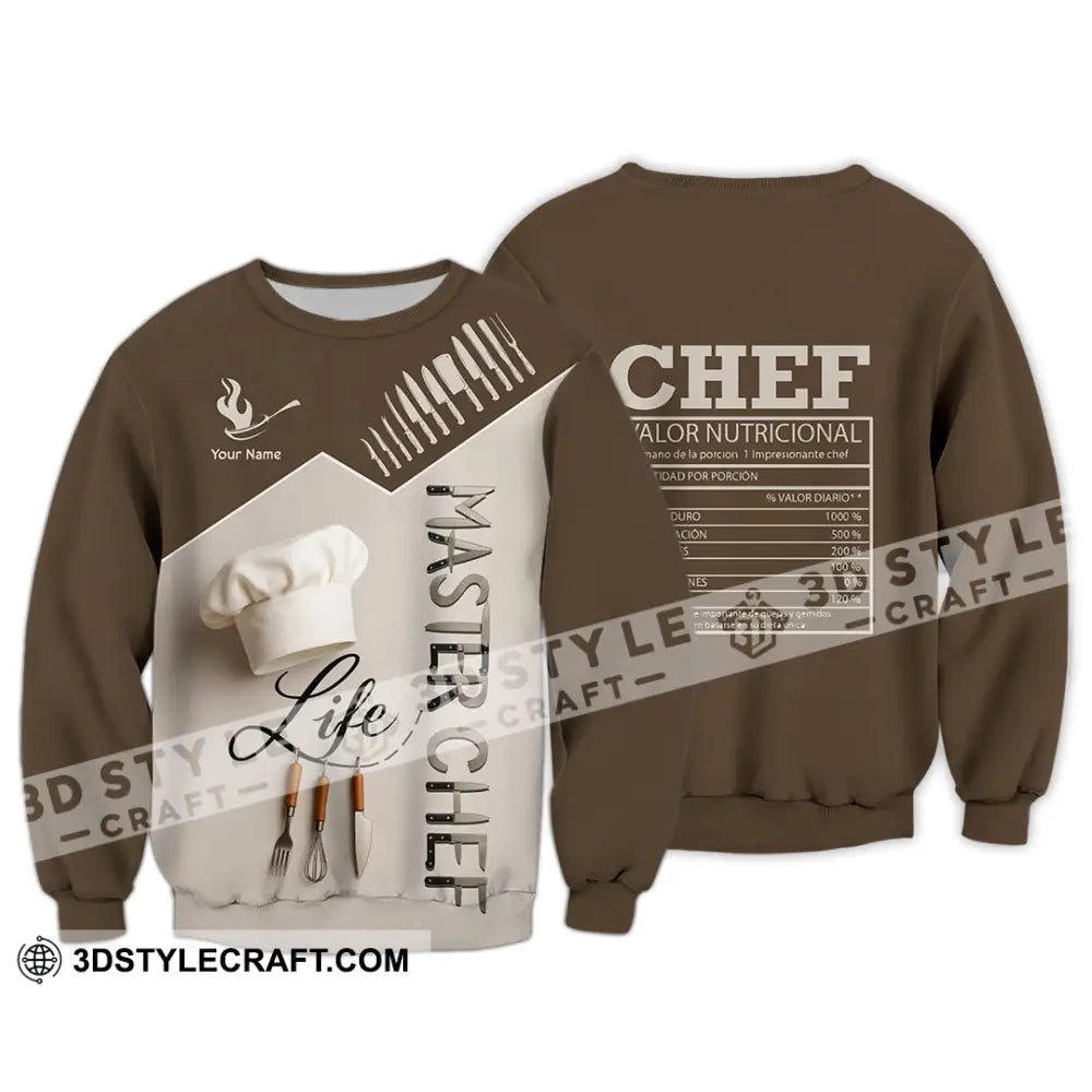 Unisex Shirt - Custom Life Of Master Chef Valor Nutricional Shirt Long Sleeve / S T-shirt