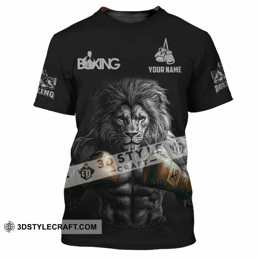 Unisex Shirt - Custom Lion Boxing Lover Sport Shirt T-Shirt / S T-shirt