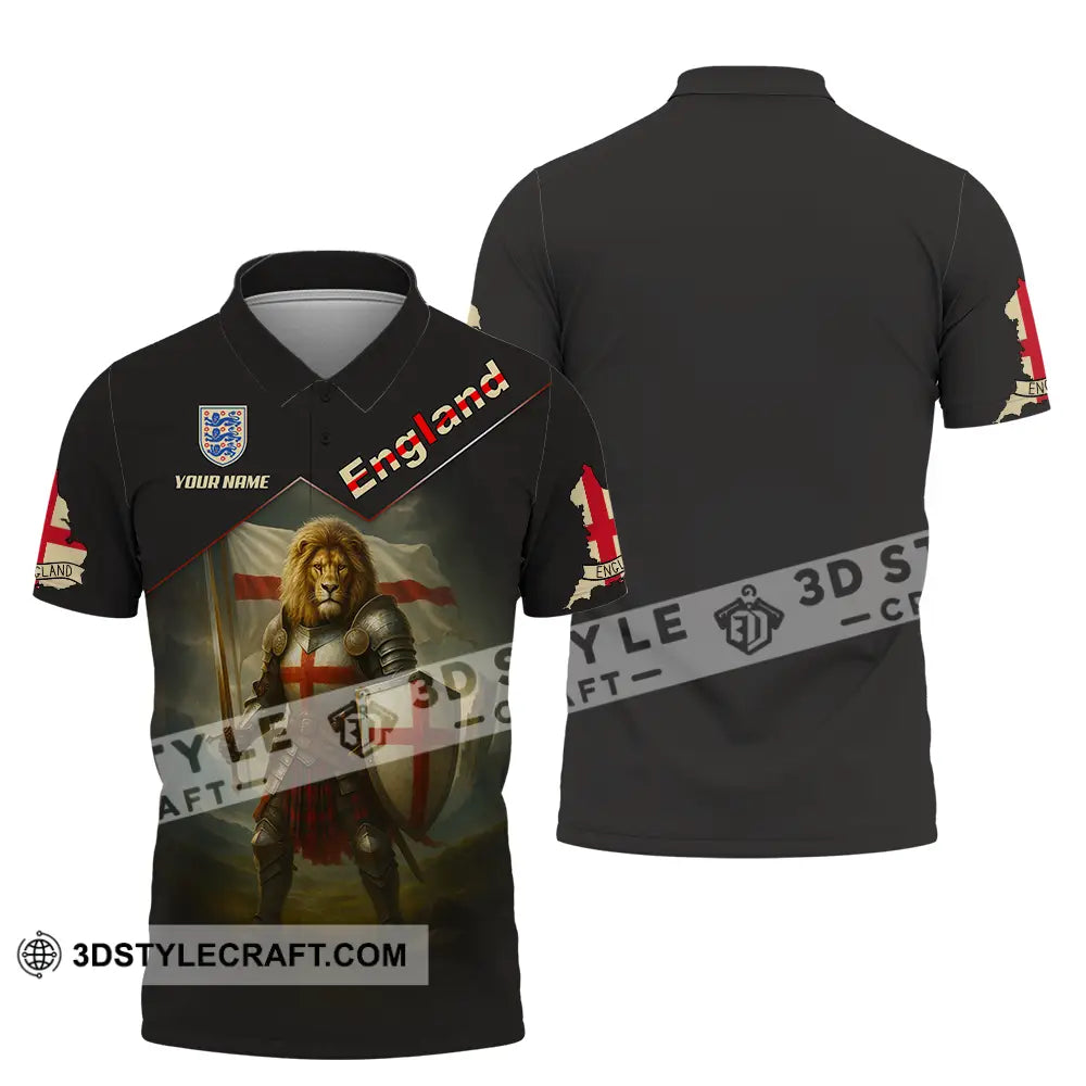 Unisex Shirt - Custom Lion Warrior England Shirt Polo Shirt / S T-shirt