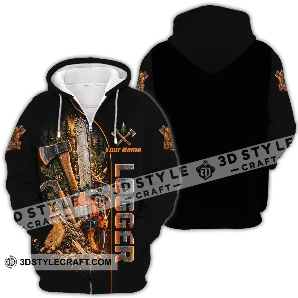 Unisex Shirt - Custom Logger Shirt - Zipper Hoodie / S - T-shirt