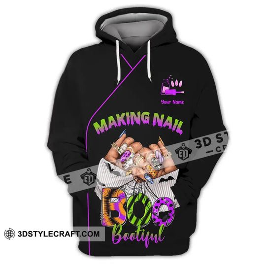 Unisex Shirt - Custom Making Nail Bootiful, Halloween Nails Artist Shirt style option 3