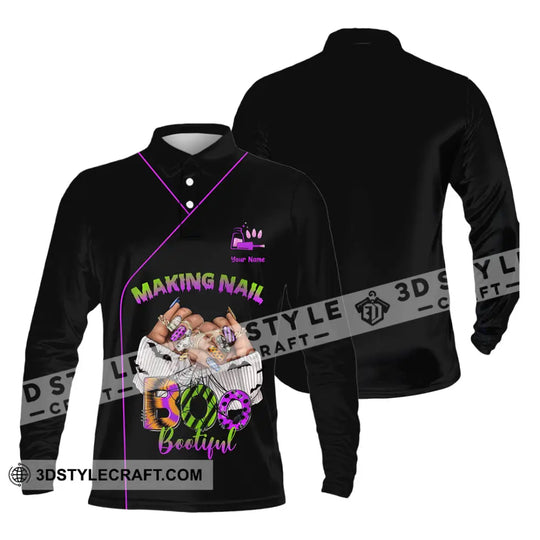 Unisex Shirt - Custom Making Nail Bootiful, Halloween Nails Artist Shirt style option 4
