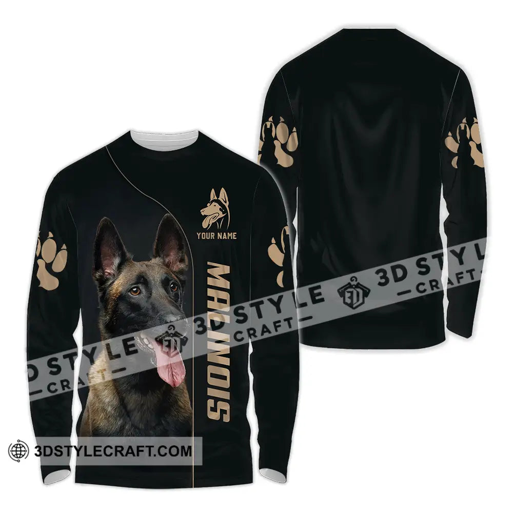Unisex Shirt - Custom Malinois Pet Lover Shirt Long Sleeve Shirt / S T-shirt