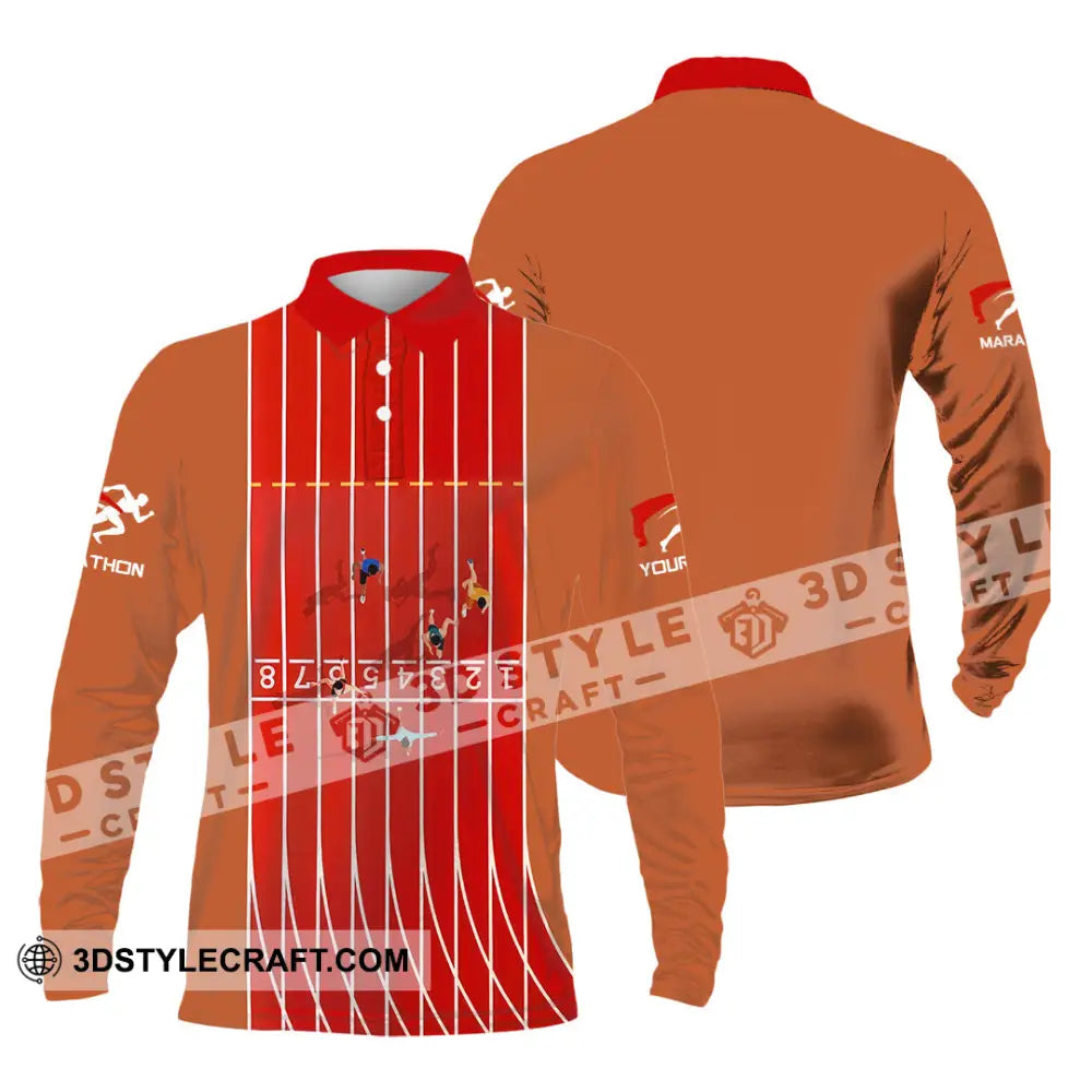 Unisex Shirt - Custom Marathon Running Lover Sport Shirt Long Sleeve Polo / S T-shirt