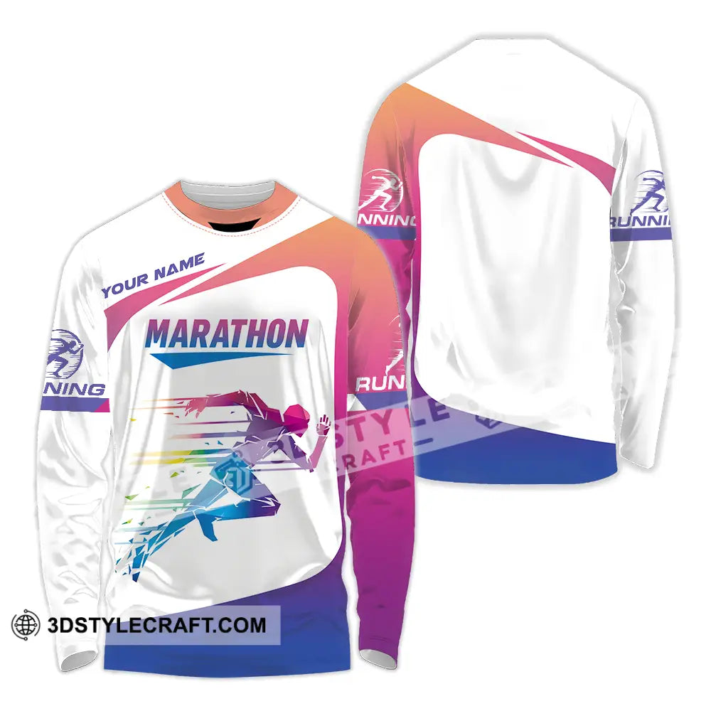 Unisex Shirt - Custom Marathon Running Lover Sport Shirt Long Sleeve Shirt / S T-shirt
