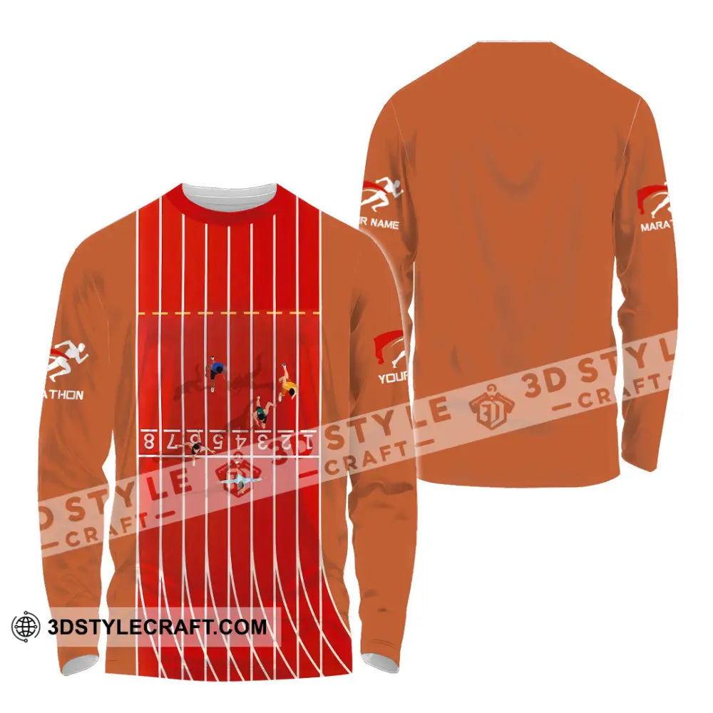 Unisex Shirt - Custom Marathon Running Lover Sport Shirt Long Sleeve Shirt / S T-shirt